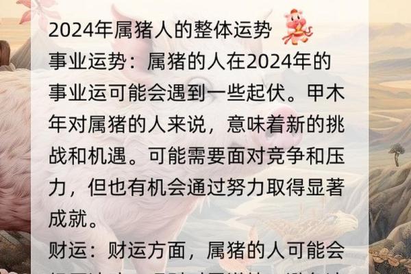 2024属猪人的全年运势 2024年属猪人全年运势详解财运事业爱情全面解析 2024属猪人的全年运势 2024年属猪人全年运势详解财运事业爱情全面解析