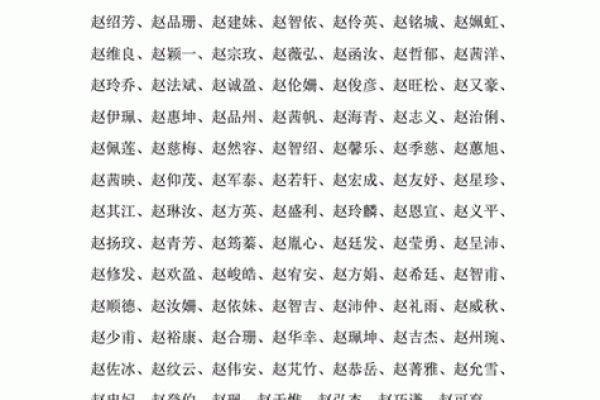 赵姓女孩名字大全-赵姓女孩起名字大全-赵姓名字大全姓名