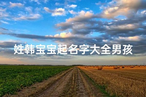 韩姓男孩名字大全-韩姓男孩起名字大全-韩姓名字大全姓名